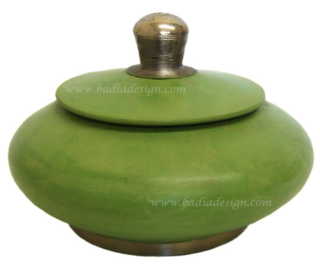 Moroccan Tadelakt Round Ceramic Jar