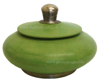 Moroccan Tadelakt Round Ceramic Jar