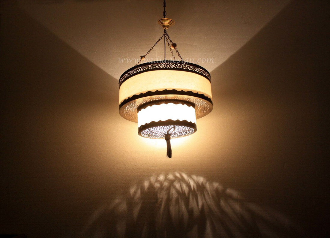 Moroccan Brass Light Fixture