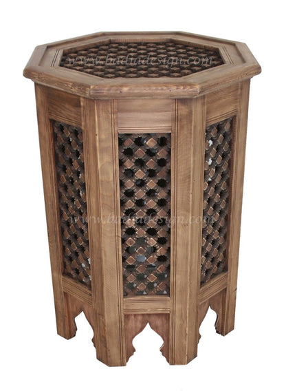 Hand Carved Moucharabieh Wooden Table