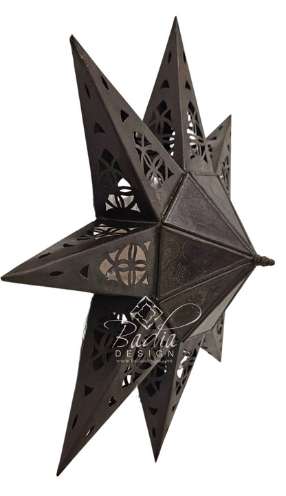 Multi-Color Glass Star Shaped Metal Wall Sconce