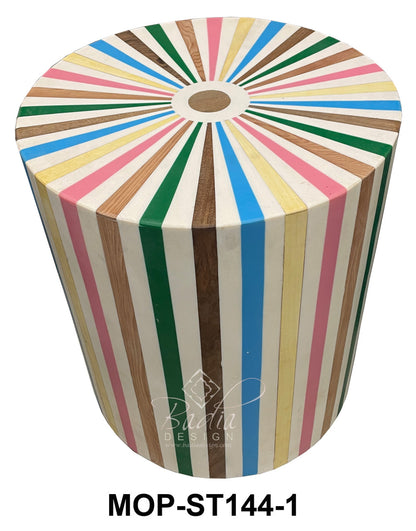 Multi-Color Resin Inlay Table