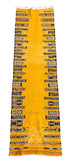 Mustard Yellow Moroccan Runner Rug with Tribal Border