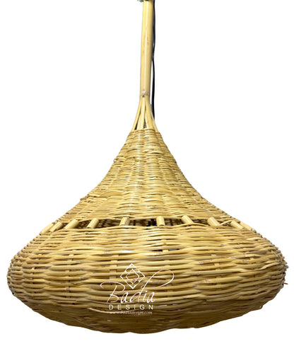 Handwoven Teardrop Shaped Raffia Lantern