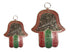 Metal Khamsa Hand of Fatima with Hand-Painted Detail