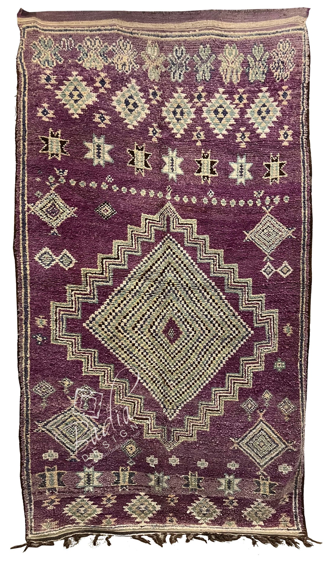 Purple Moroccan Handmade Tribal Area Rug