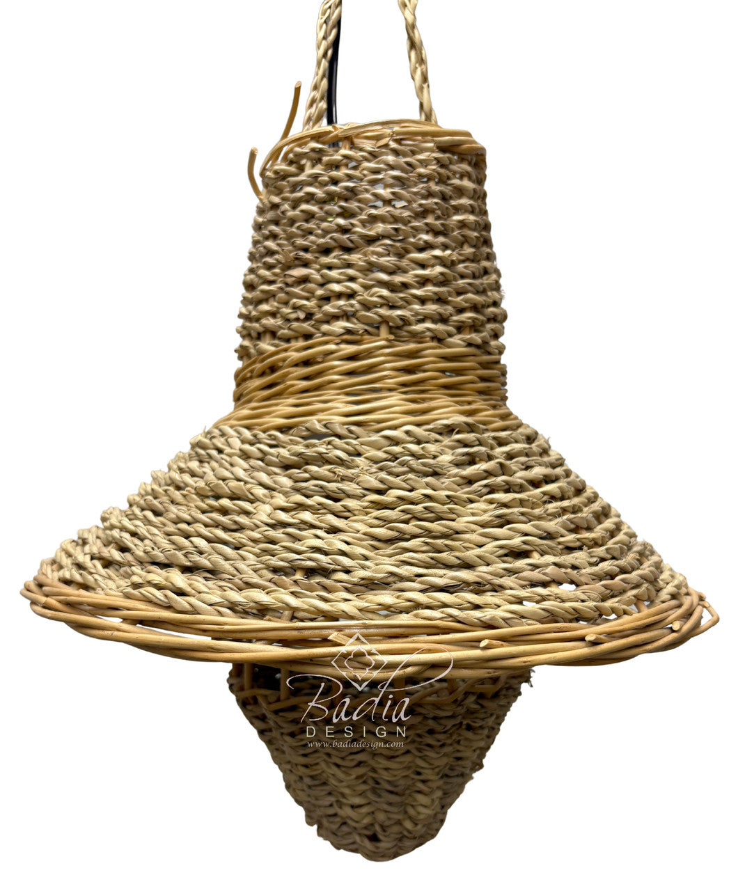 Moroccan Bell and Cone Shaped Raffia Lantern