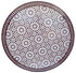 Brick Red and White Moroccan Mosaic Tile Table Top