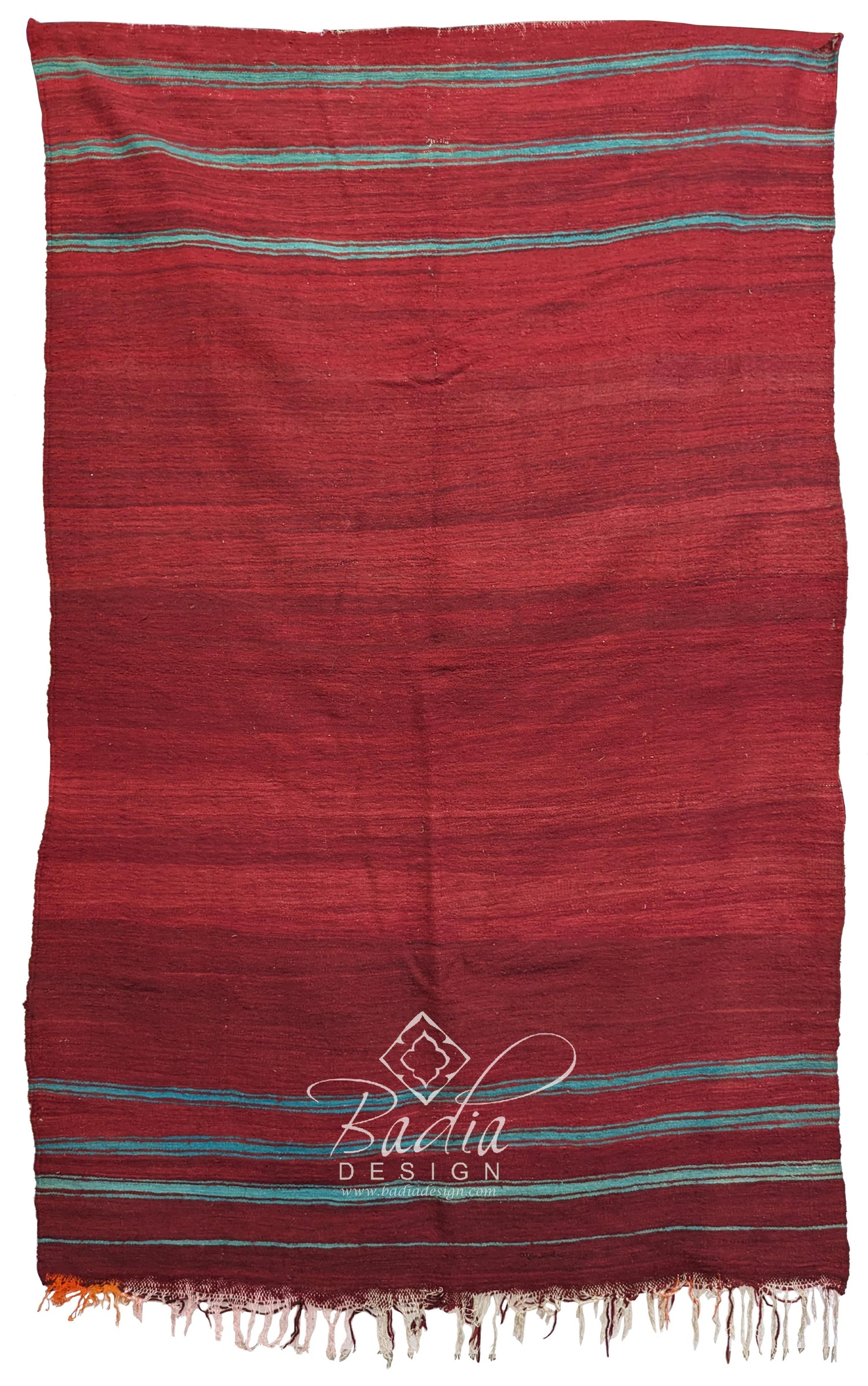 Moroccan Red Berber Rug with Tribal Designs