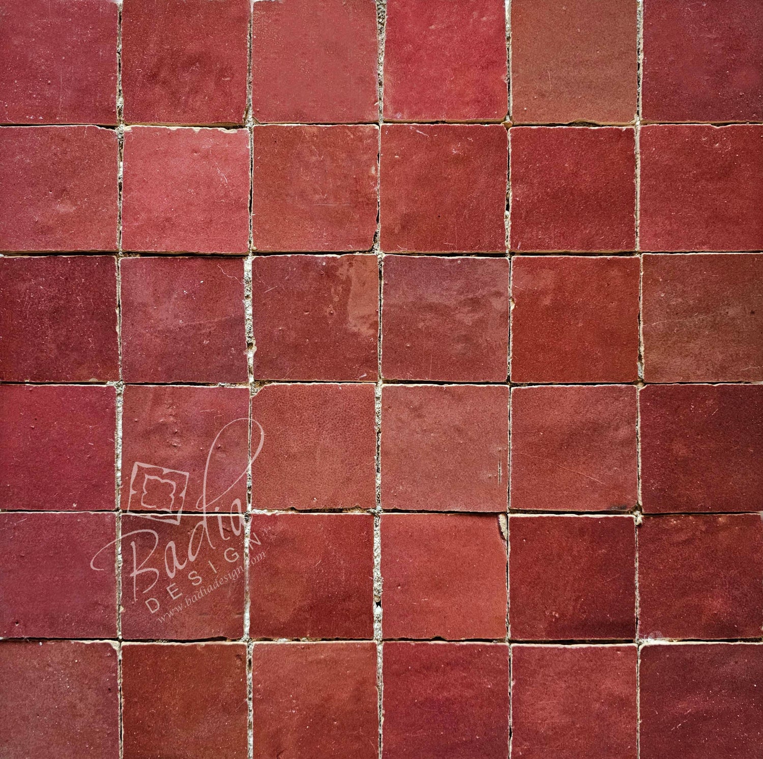 Red Glazed Zellige Mosaic Tile - TM125