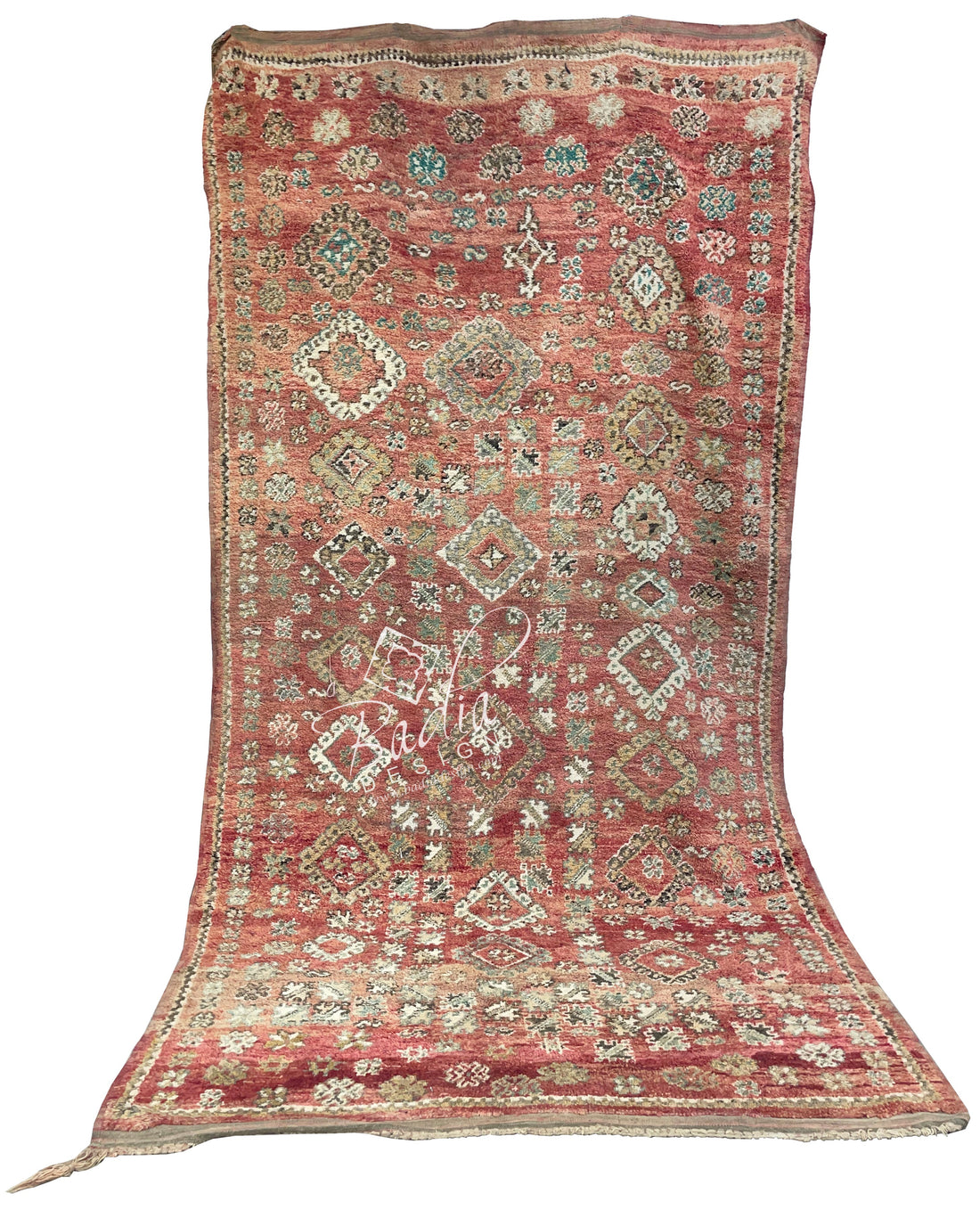 Red Vintage Handmade Moroccan Rug