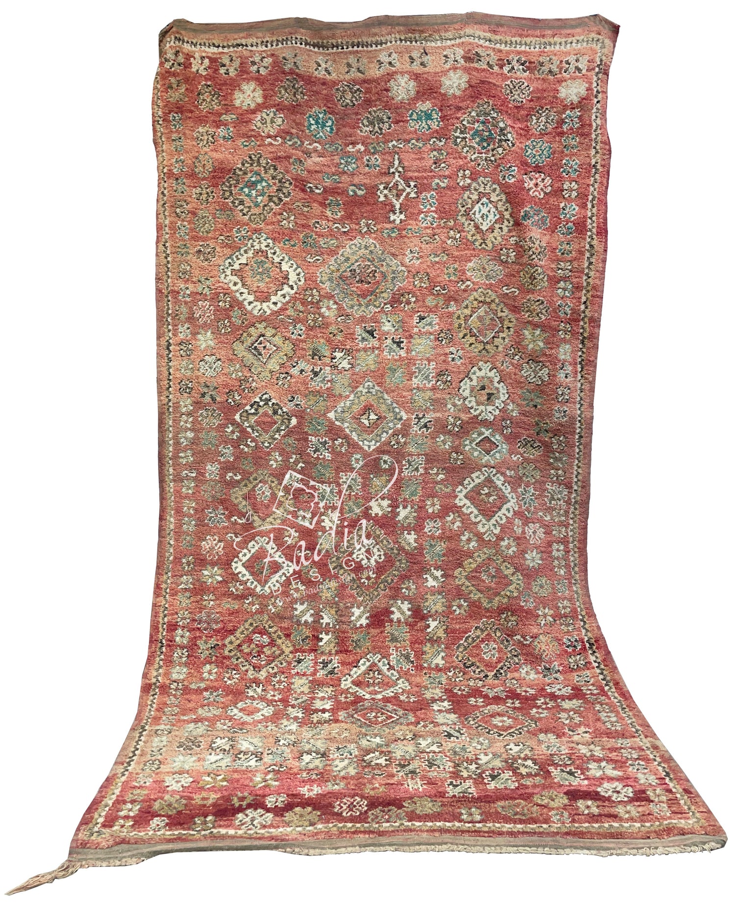 Red Vintage Handmade Moroccan Rug