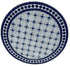 Round Blue and White Moroccan Tile Table Top