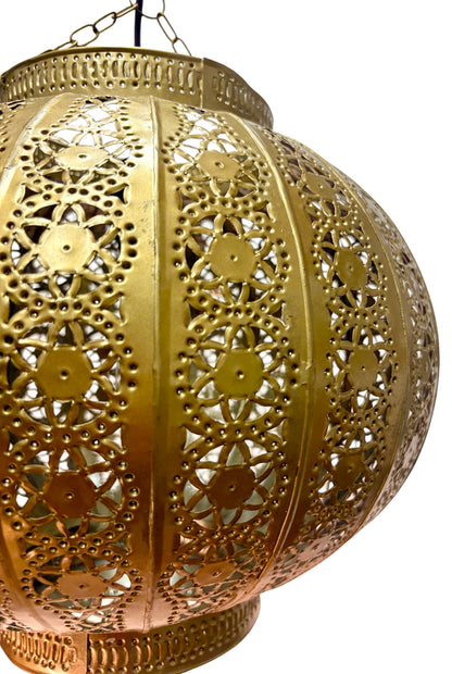 Round Pierced Zinc Hanging Lantern