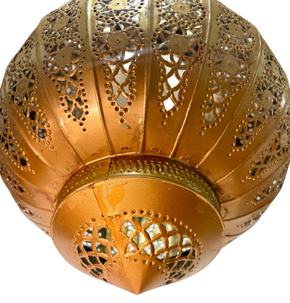 Round Pierced Zinc Hanging Lantern
