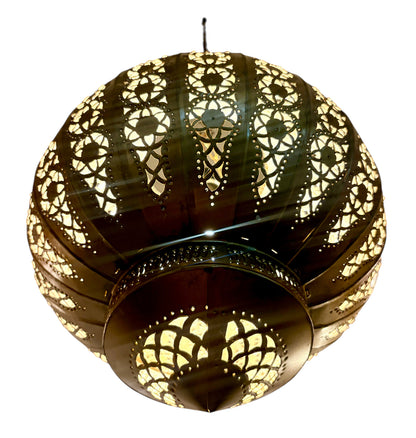 Round Pierced Zinc Hanging Lantern