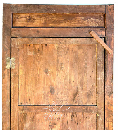 Rustic Decorative Wooden Door with Intricate Carvings