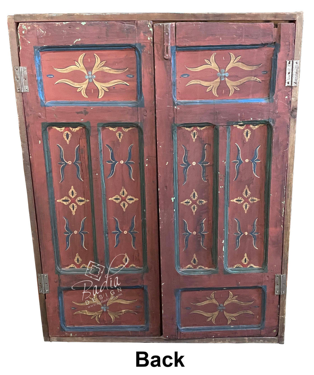 Short Vintage Multi-Color Hand Painted Door