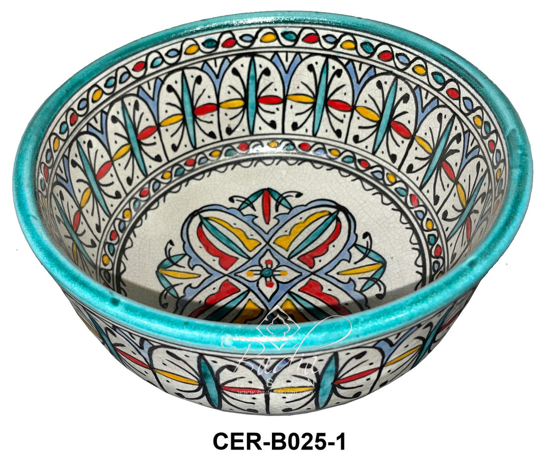 Multi-Color Hand Painted Ceramic Bowls