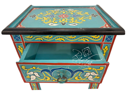 Small Multi-Color Hand Painted Nightstands