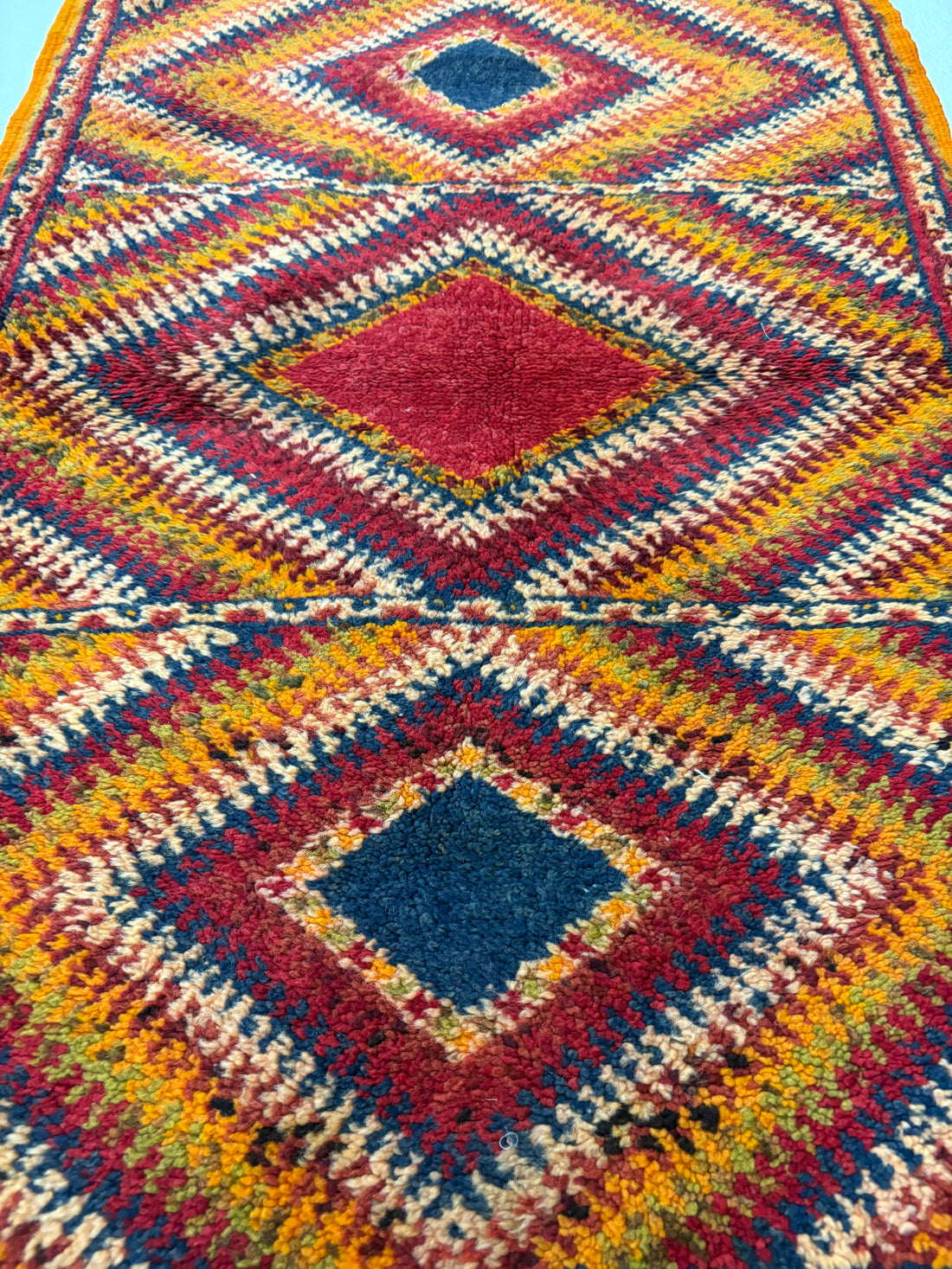 Small Multi-Color Diamond Pattern Rug