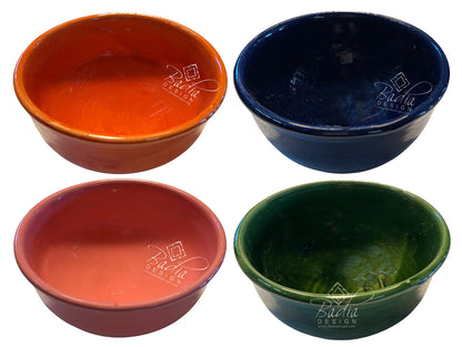 Small Solid-Color Hand-Painted Ceramic Bowls