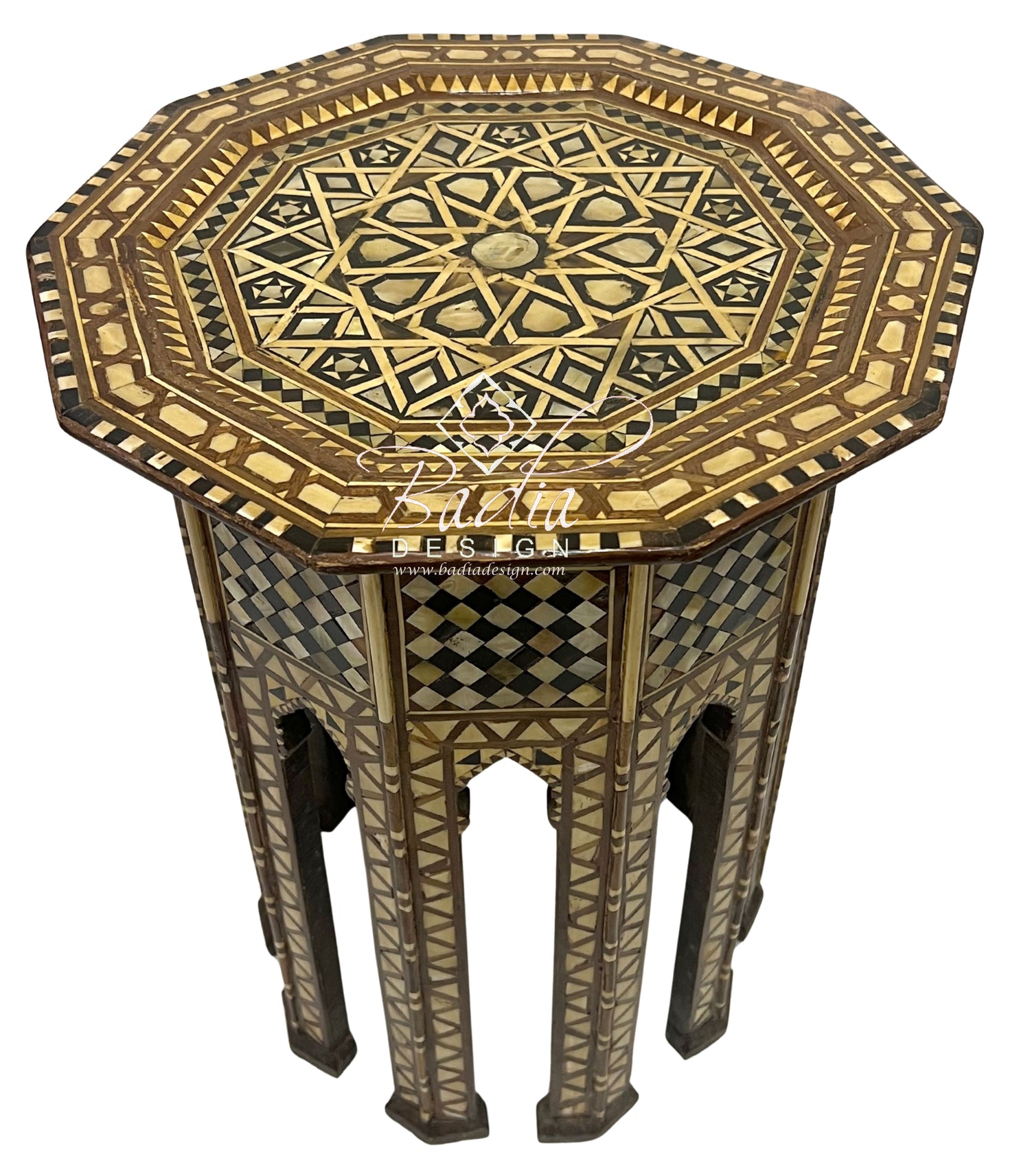 Syrian Design Inlay Accent Table