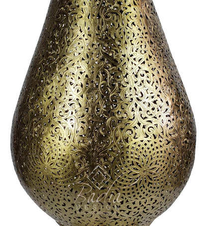 Tall Intricately Designed Brass Lantern