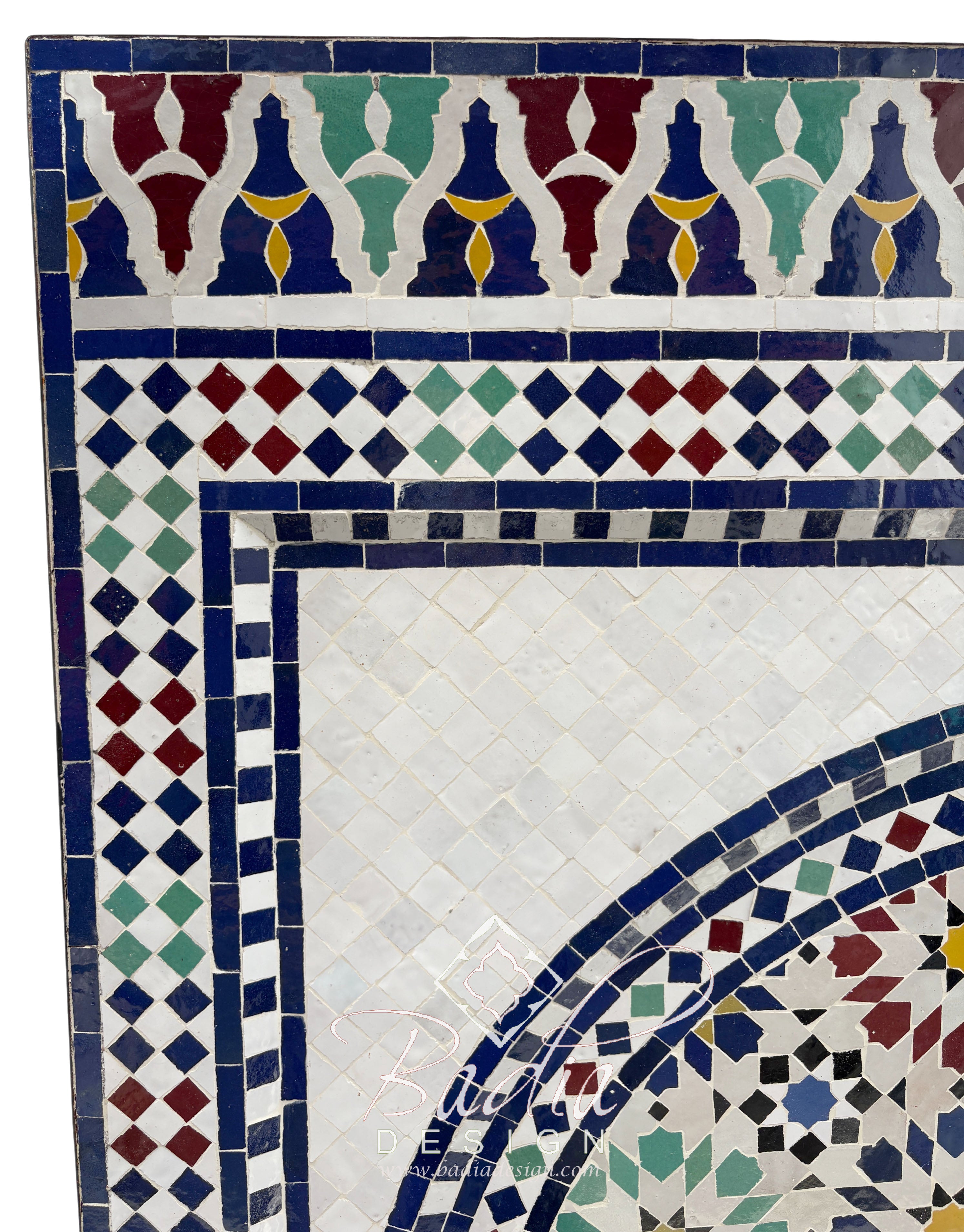 Tall Multi-Color Mosaic Tile Water Fountain