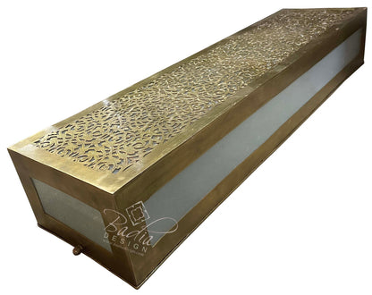 Tall Rectangular Shaped Brass Wall Sconce