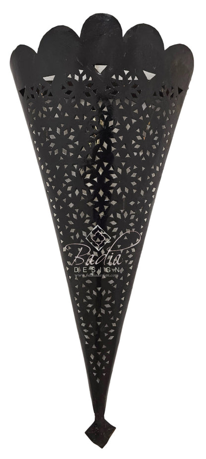 Tall Moroccan Rustic Iron Wall Sconce