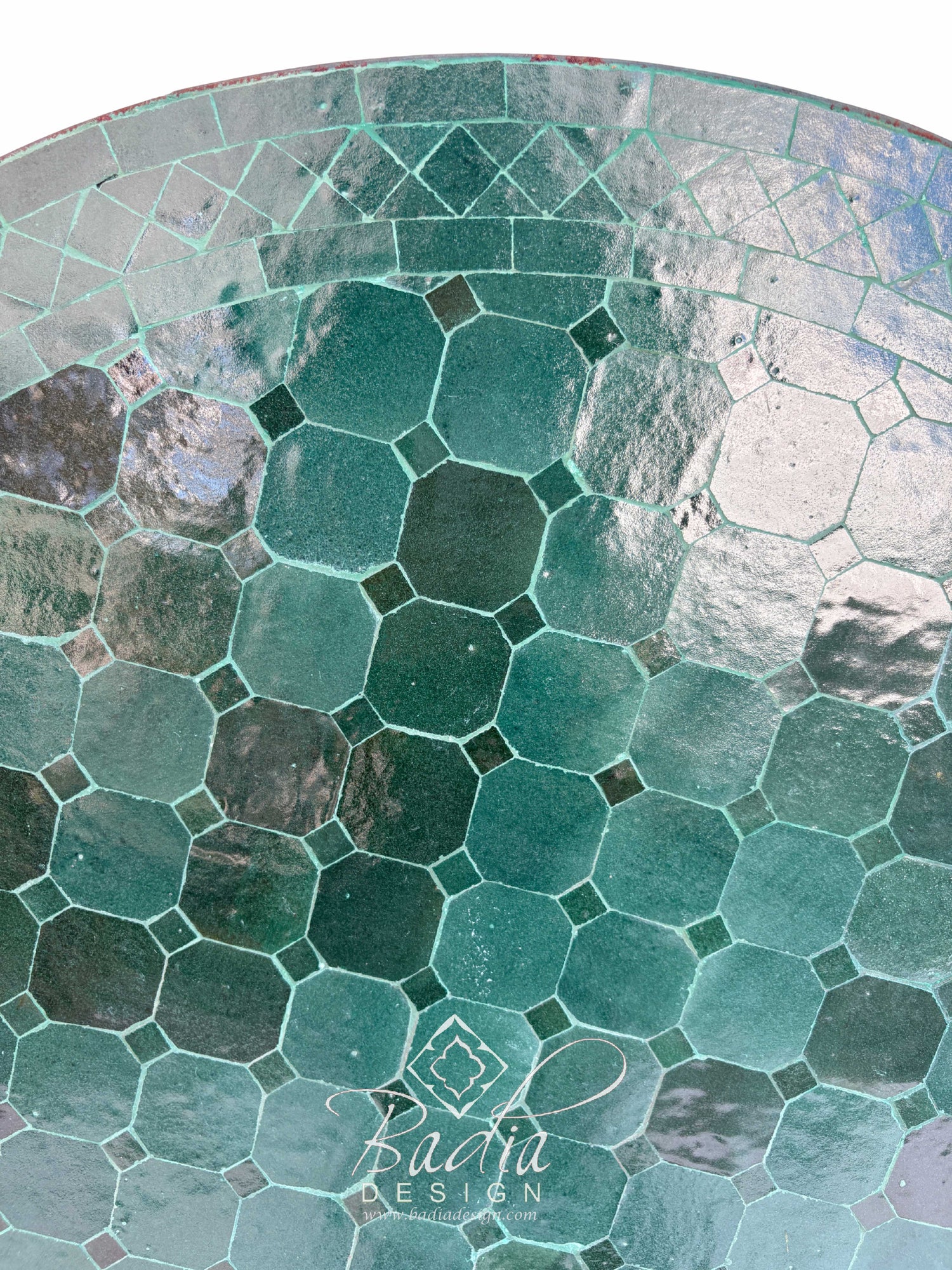 36" Emerald Green Tile Table Top
