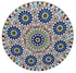 Round Moroccan Intricately Designed Tile Table Top