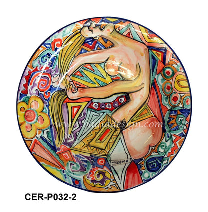 Decorative Hand Painted Ceramic Plate