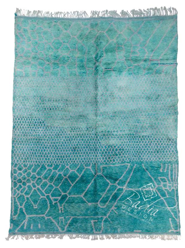Turquoise Handmade Berber Area Rug