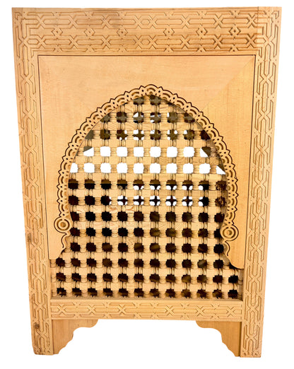 Unfinished Wooden Vanity with Moucharabieh Doors