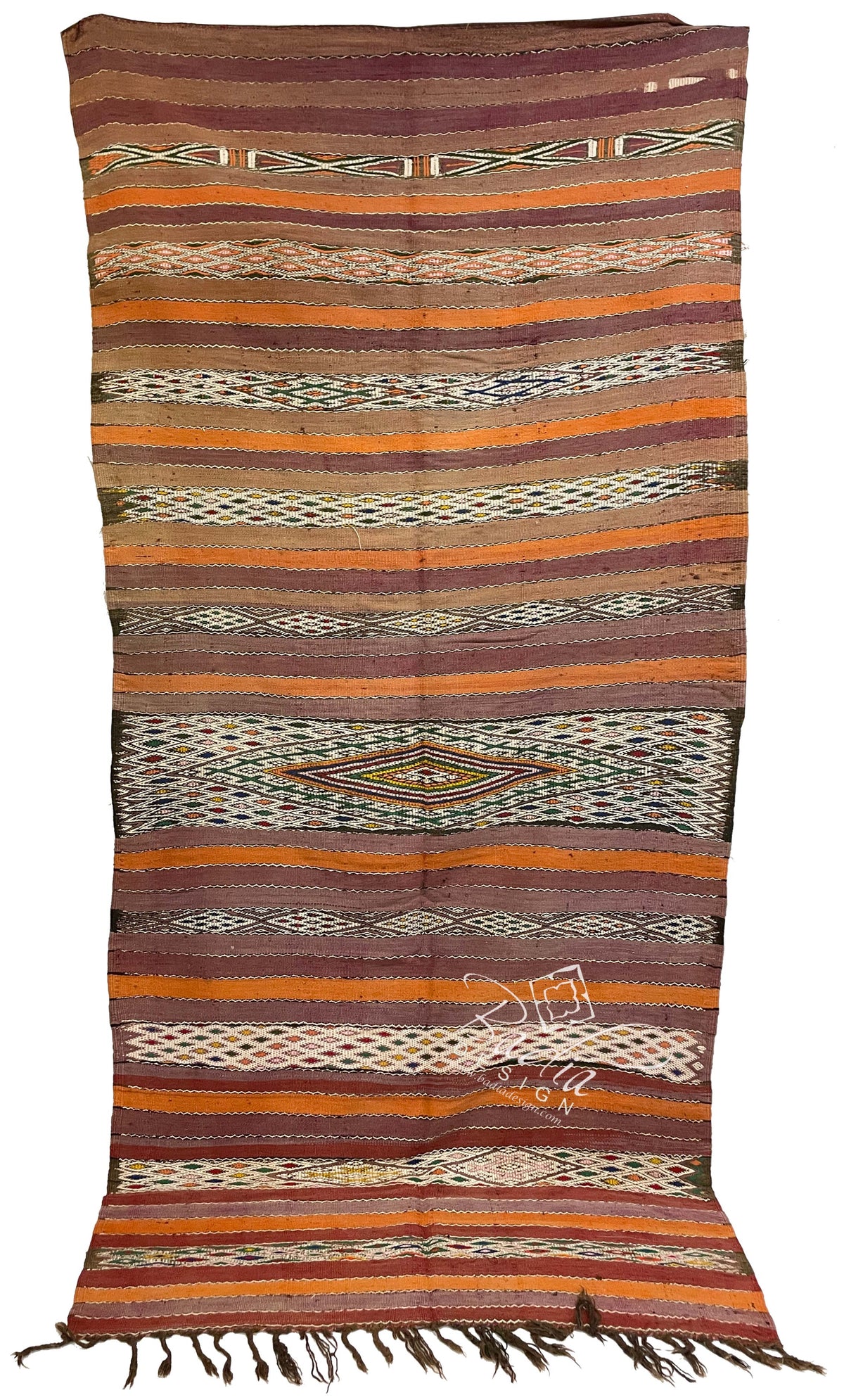 Multi-Color Vintage Moroccan Kilim Rug