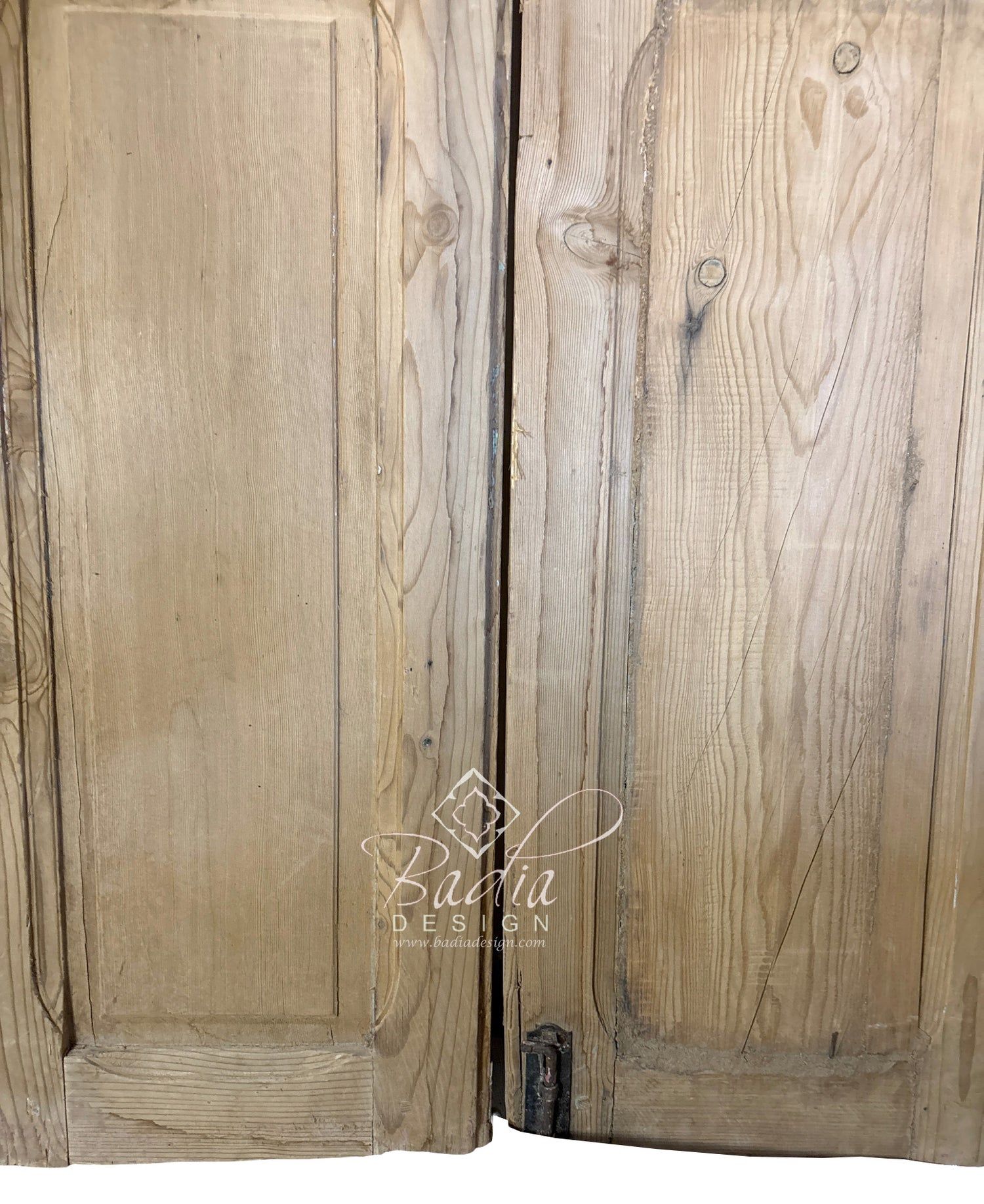 Unstained Hand Carved Wooden Door