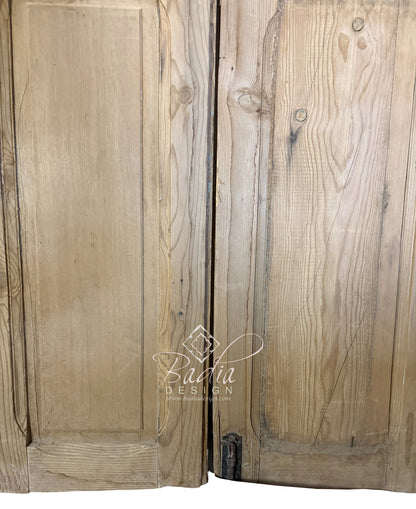 Unstained Hand Carved Wooden Door