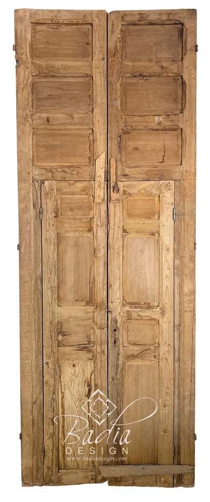 Unstained Hand Carved Wooden Door