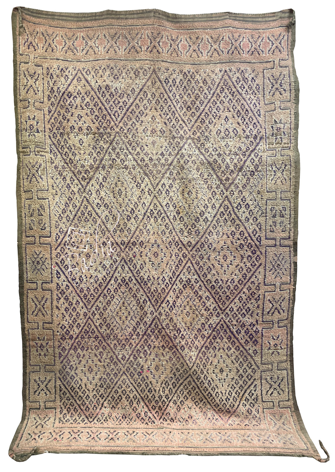 Vintage Multi-Color Handwoven Moroccan Berber Rug
