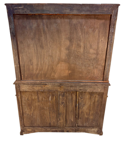 Vintage Hand-Carved Wooden Storage Cabinet