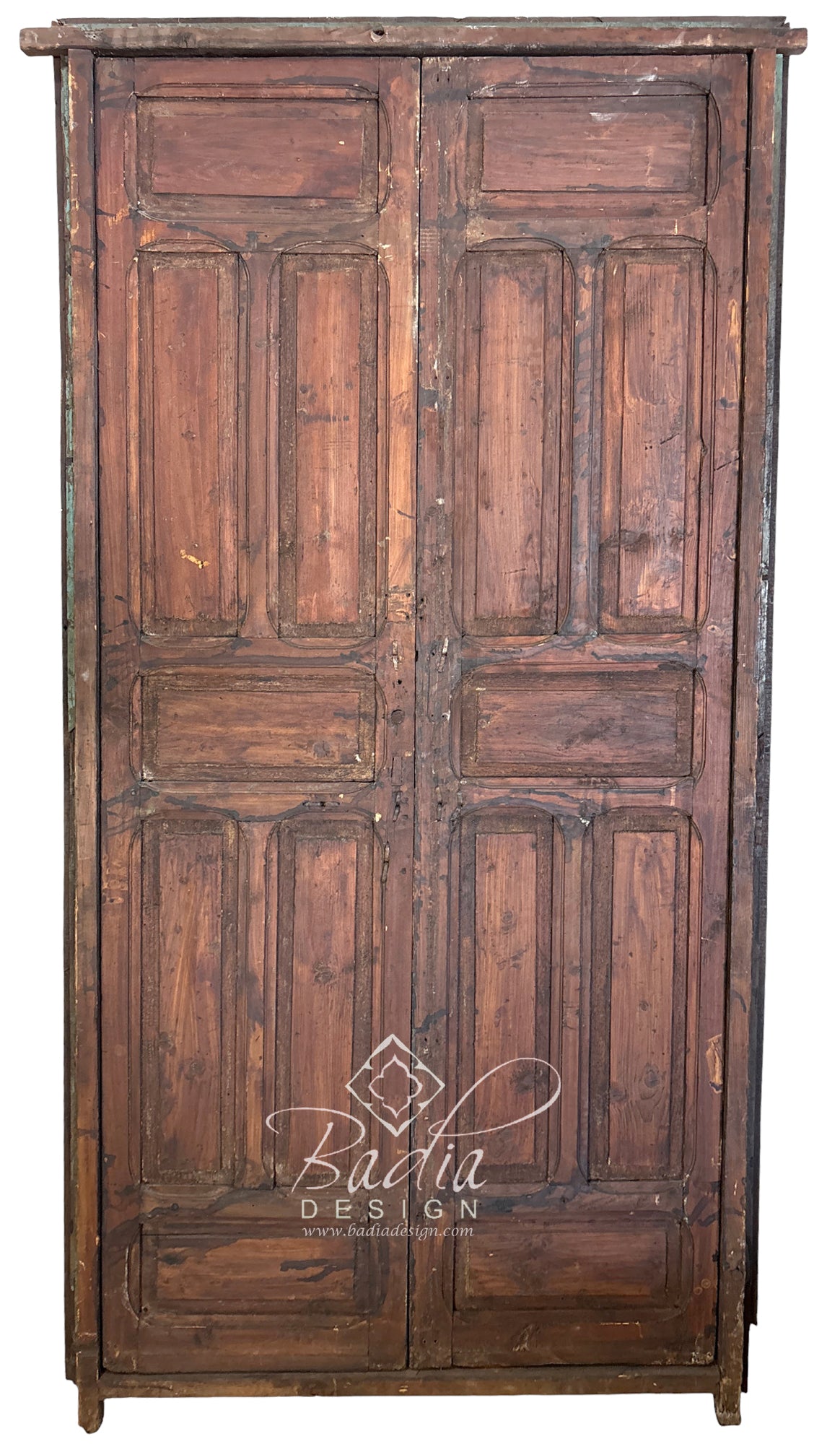 Vintage Hand Carved Wooden Door