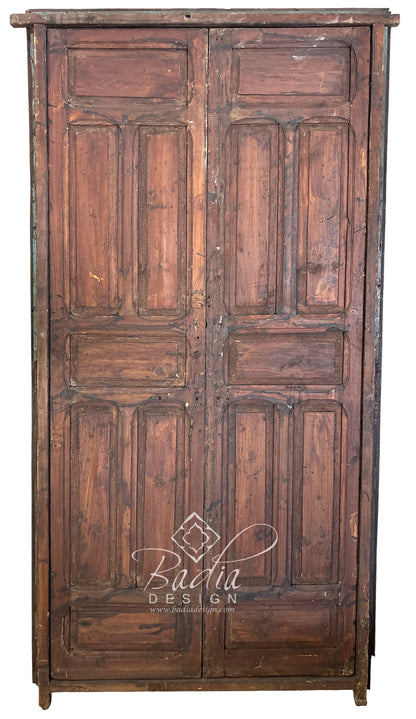 Vintage Hand Carved Wooden Door