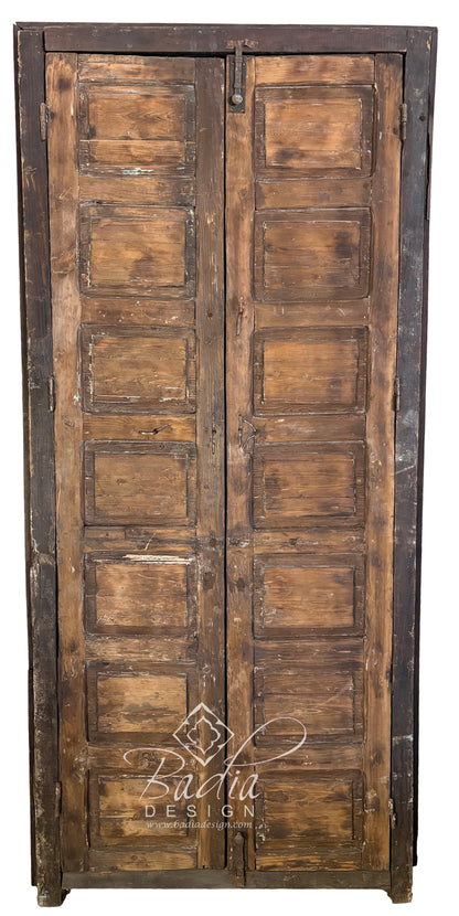 Vintage Hand Carved Wooden Door