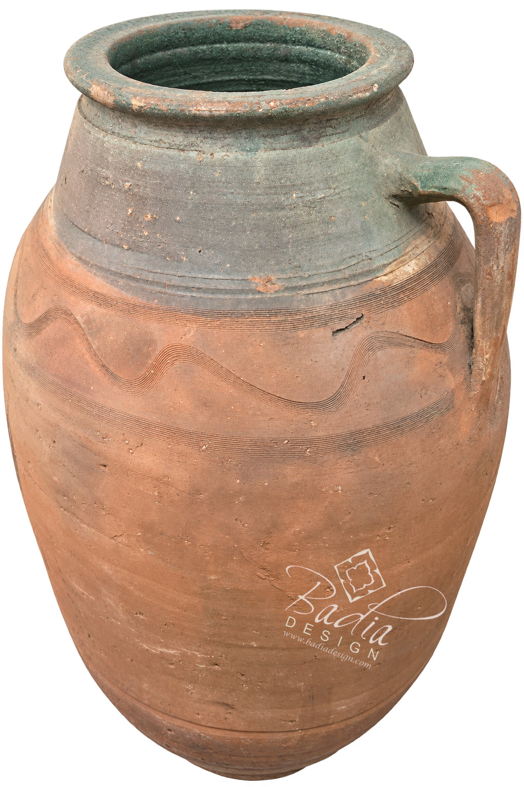 Vintage Moroccan Terracotta Outdoor Planter with Handles