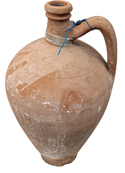 Vintage Moroccan Terracotta Planter with Narrow Neck Opening