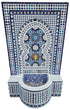 Moroccan Blue Multi-Color Mosaic Water Fountain