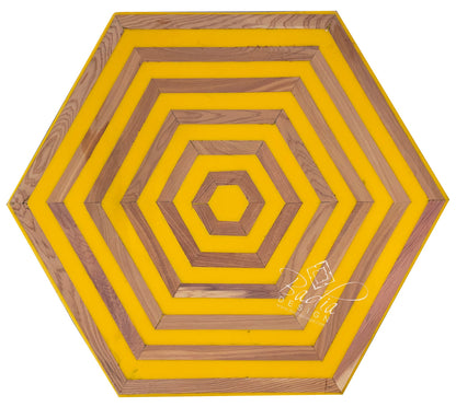 Wood and Resin Inlay Side Tables