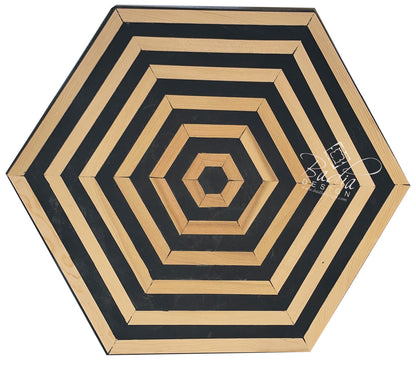 Wood and Resin Inlay Side Tables